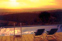 Sun set from the swimming pool