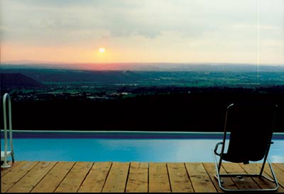 The view from the swimming pool